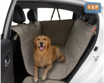 Автогамак Happy Dog Premium (Хэппи Дог Премиум). Цельный. Цвет: бежевый.