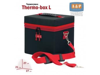 Термосумка "Thermo-box" (Термо-бокс). Размер L. Цвет: черный с красной окантовкой.