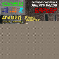 Защита бедра "Барьер" противоосколочная. Арамид (кевлар). Класс защиты Бр 1. Цвет: камуфляж.