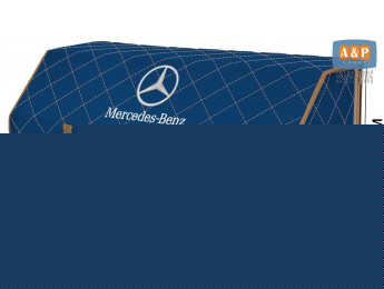 Органайзер-саквояж "Союз" в багажник Mercedes (Мерседес), размер XXL. Цвет: синий с бежевой прострочкой Ромб.